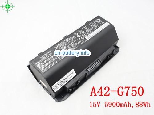 15V ASUS A42G750 电池 5900mAh, 88Wh 