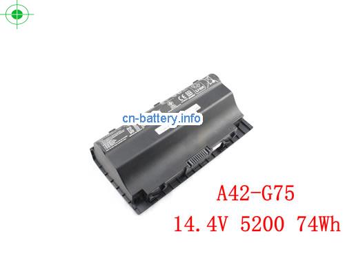 原厂 A42-g75 电池  Asus G75 G75v G75vm G75vw 3d G75vx 系列 14.4v 