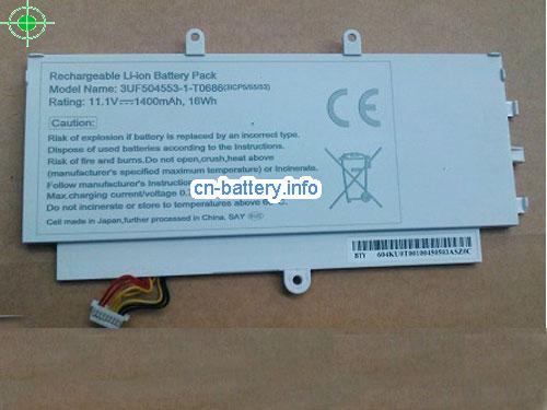 11.1V ACER 3UF504553-1-T0686(3ICP5/55/53) 电池 1400mAh, 16Wh 