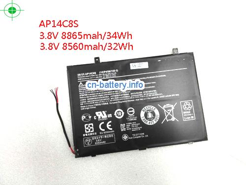 3.8V ACER SW5-171-34ZR Battery 8560mAh