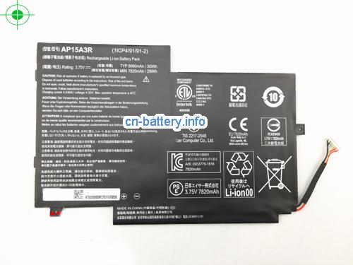 3.75V ACER KT.00203.009 电池 8060mAh, 30Wh 