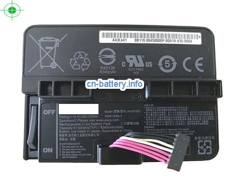 14.4V ASUS A43LK41 电池 8730mAh, 125Wh 