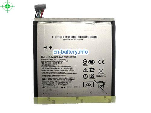 3.8V ASUS ZENPAD Z580CAC1BK Battery 4000mAh