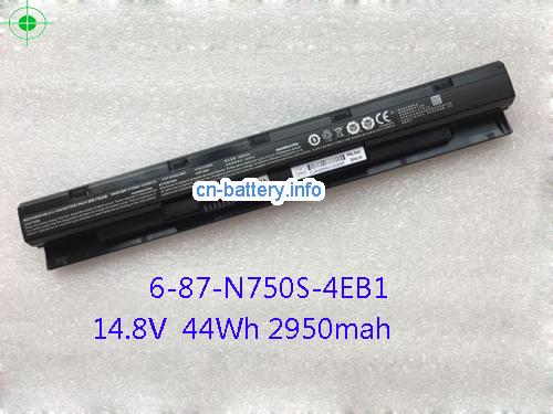 14.8V CLEVO 6-87-N750S-31C00 电池 2950mAh, 44Wh 