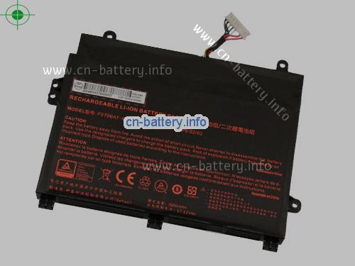 15.2V CLEVO P970BAT-4 电池 3680mAh, 62Wh 