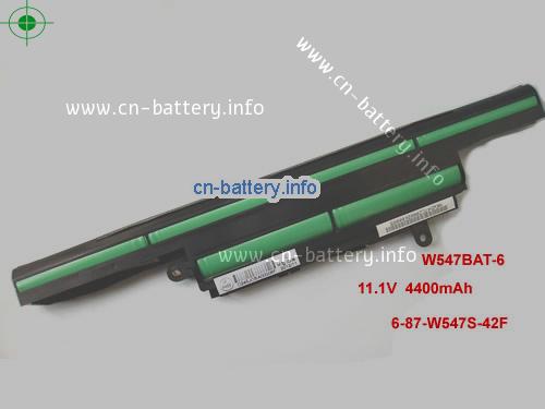 11.1V CLEVO 6-87-W547S-42F 电池 4400mAh