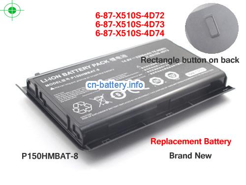  5200mAh高质量笔记本电脑电池 Sager P150HMBAT-8, NP9170, NP9150, NP9130, 