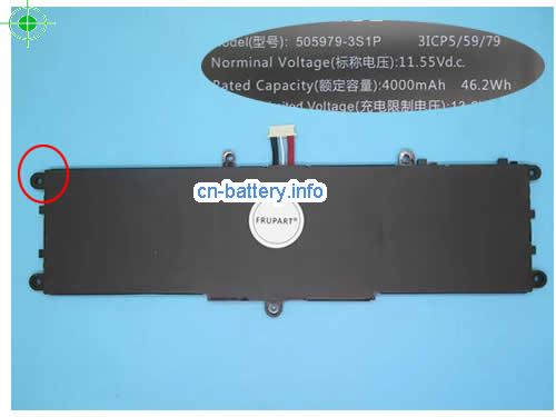 11.55V CHUWI 505979-3S1P 电池 4000mAh, 46.2Wh 