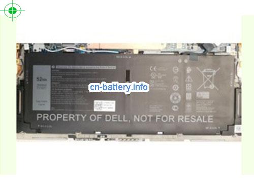 7.6V DELL 2XXFW 电池 6500mAh, 52Wh 