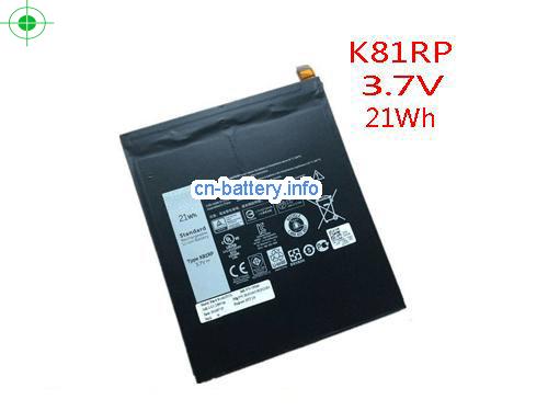 3.7V DELL K81RP 电池 5780mAh, 21Wh 