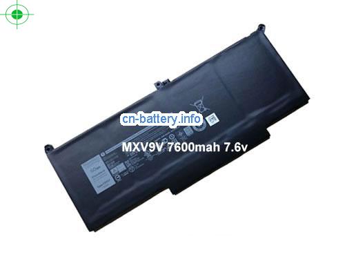 Mxv9v 电池 60wh 7500mah   Dell 笔记本电脑 Li-polymer 