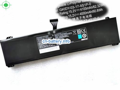 15.2V GETAC GKIDY03174S1P0 电池 4100mAh, 62.32Wh 