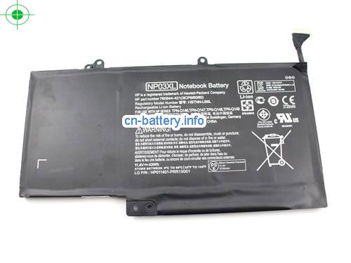 11.4V HP 760944-421 电池 43Wh