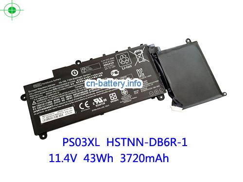 11.4V HP DB6R 电池 3720mAh, 43Wh 