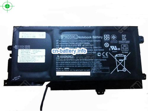 11.1V HP PX03050XL-PR 电池 50Wh