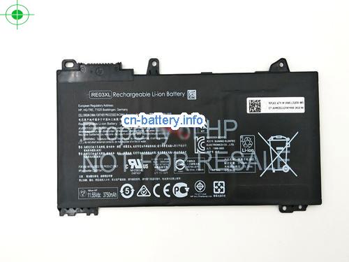 11.55V HP RE03045XL-PL 电池 3900mAh, 45Wh 