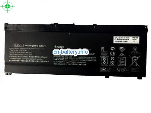 15.4V HP TPN-C133 电池 4550mAh, 70Wh 