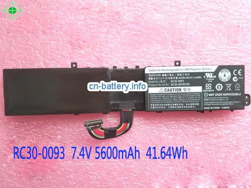 7.4V RAZER RC30-0093 电池 5600mAh, 41.44Wh 