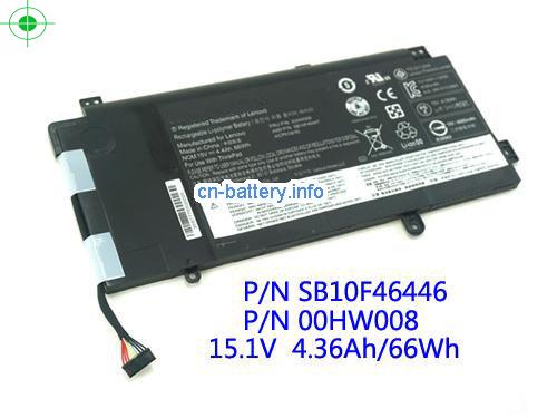 15.2V LENOVO FRU P/N OOHWOO9 电池 4400mAh, 66Wh 