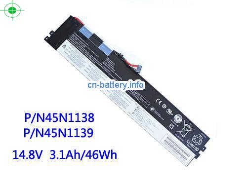 14.8V LENOVO ASM 45N1138 电池 3100mAh, 46Wh 