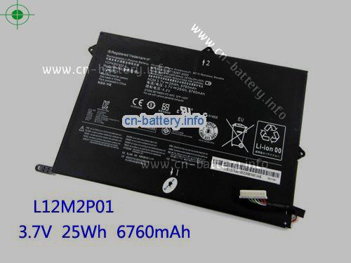 3.75V LENOVO L12M2P01 电池 6700mAh, 25Wh 