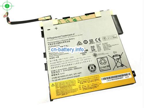 7.4V LENOVO L13S2P21 电池 4880mAh, 36Wh 