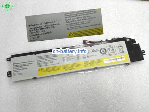 替代 L13m4p01 L13l4p01 电池  Lenovo Y40 系列 6600mah 48.8wh  