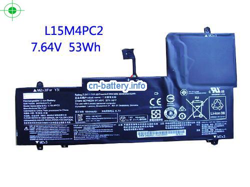 7.6V LENOVO L15L4PC2 电池 6360mAh, 53Wh 