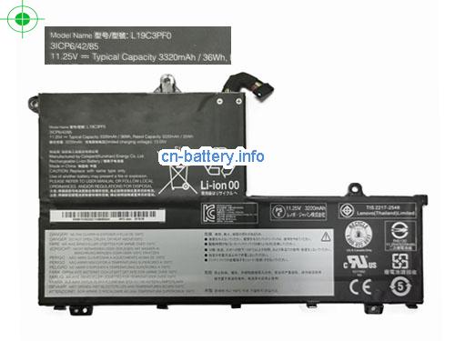 11.25V LENOVO L19C3PF1 电池 3320mAh, 36Wh 