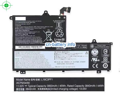 11.52V LENOVO L19C3PF1 电池 3950mAh, 45Wh 