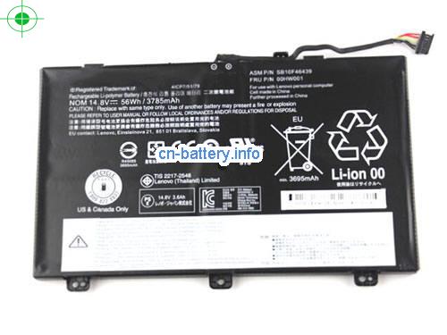 14.8V LENOVO 20DM000CCD 电池 3785mAh, 56Wh 