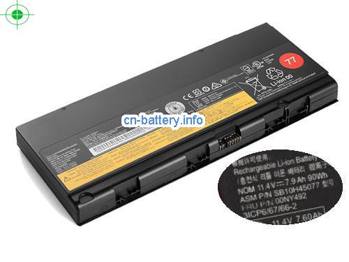 11.4V LENOVO 00NY490 电池 7600mAh, 90Wh , 7.6Ah