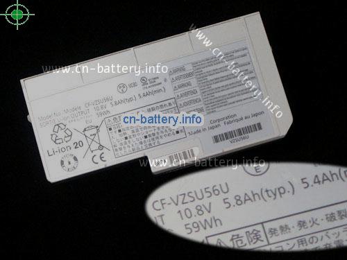 10.8V PANASONIC CF-VZSU56AJS 电池 5800mAh, 59Wh , 5.4Ah