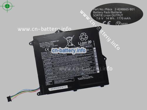 7.6V PANASONIC TOUGHBOOK XZ6 Battery 1770mAh