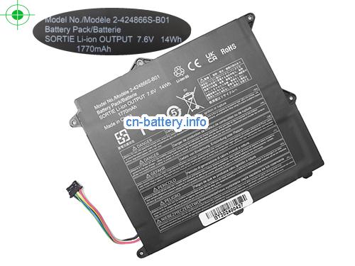 7.6V PANASONIC 2-424866S-B01 电池 1770mAh, 14Wh 