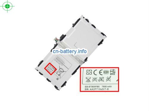 3.8V SAMSUNG EBBT800FBE 电池 7900mAh, 30.02Wh 