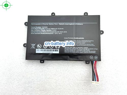 11.4V VAIO V525290 电池 3650mAh, 41.61Wh 