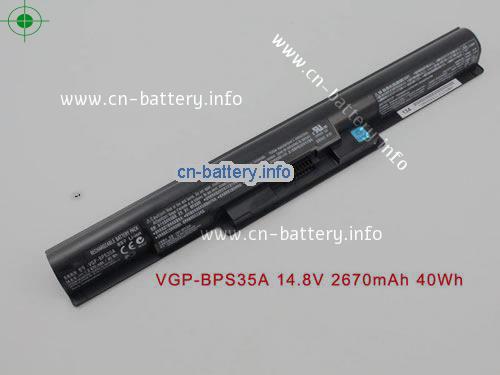 14.8V SONY VGP-BPS35 电池 2670mAh, 40Wh 