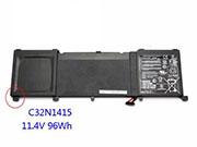 原装ASUS G501JW-F1053H 电池Li-ion 11.4V 8420mAh, 96Wh 