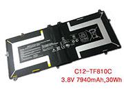 原装ASUS TF810C-1B059W 电池Li-Polymer 3.8V 7940mAh, 30Wh 