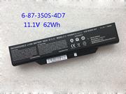 原厂 CLEVO 6-87-N350S-4D8 笔记本电脑电池 Li-ion 11.1V 5590mAh, 62Wh 