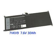 DELL 7VKV9 笔记本电脑电池 Li-ion 7.6V 3910mAh, 30Wh 