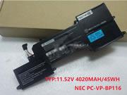 原厂 NEC PC-VP-BP115 笔记本电脑电池 Li-Polymer 11.4V 3960mAh, 45Wh 