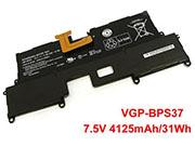 原厂 SONY VGP-BPS37 笔记本电脑电池 Li-ion 7.5V 4125mAh, 31Wh 