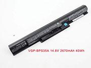 原装SONY VAIO SVF1421Z2EW 电池Li-ion 14.8V 2670mAh, 40Wh 