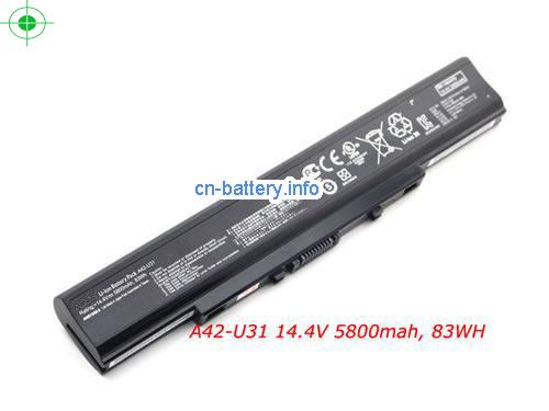  image 1 for  Asus A42-u31,a32-u31  U31 系列,u41 系列,14.4v 5800mah 笔记本电池   laptop battery 