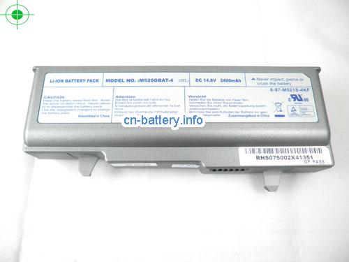  image 1 for  原厂 M520gbat-4 M520gbat-8 电池  Clevo M520 M620nebat-10 87-m52gs-4df 87-m520gs-4kf 2400mah  laptop battery 