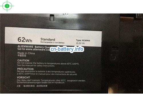  image 2 for  原厂 N1wm4 电池  Dell Alienware 13 R2 系列 笔记本电脑 Li-ion 62wh  laptop battery 