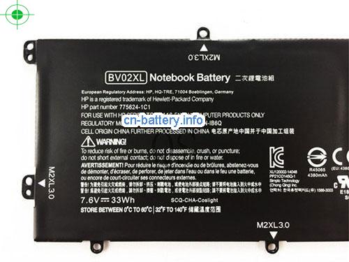  image 2 for  原厂 Hp Bv02xl Hstnn-ib6q 776621-001 电池 Pack  laptop battery 