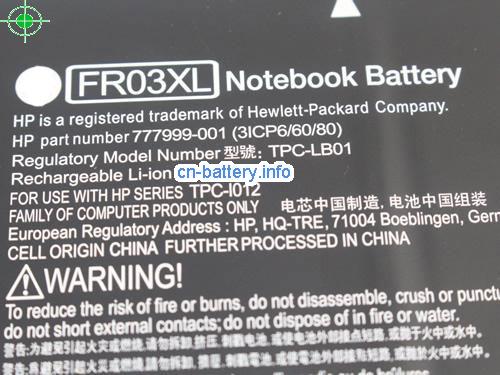  image 5 for  原厂 Hp Fr03xl 777999-001 Tpc-lb01 笔记本电池  laptop battery 